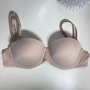 Victoria’s Secret PINK wear everywhere multi-way push up bra 32c nude